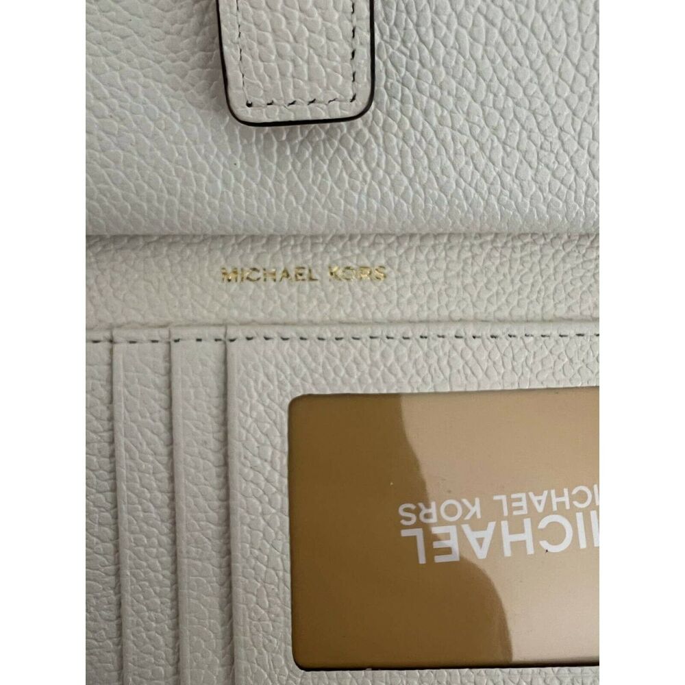 Michael Kors Wristlet White Multicolor Stars Cutout Snap Flap Zipper NEW - Picture 5 of 11